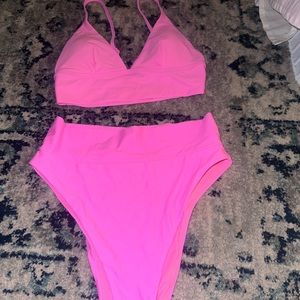 Aerie Hot Pink Bikini Set